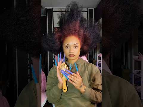 ASMR I think my hair is haunted 😳 #hairstyle #tutorial #hair #asmr  #shorts #hairtok #fast