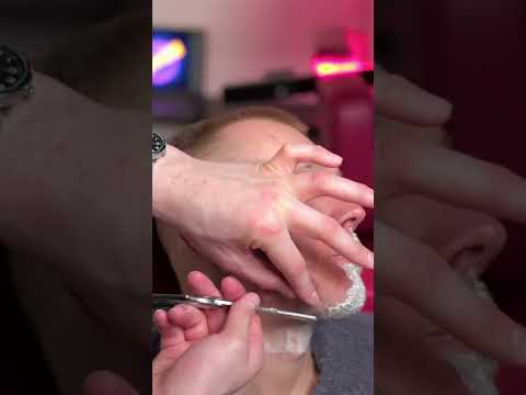 Asmr shave and head massage in barbershop
