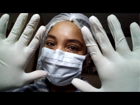 ASMR com Luvas de látex: Esteticista mexendo no seu rosto e analisando os detalhes 🧤💤