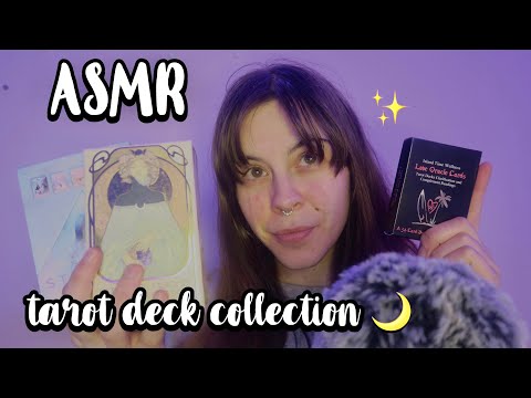 ASMR my tarot deck collection plus mini reading ✨🌙 (show&tell)