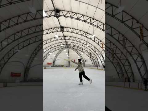 I tried ice skating and hula hooping at the same time 🤯