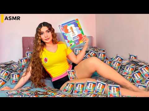 ¿Me saldrá Messi? 🥳 ASMR llenando el álbum panini MUNDIAL 2026