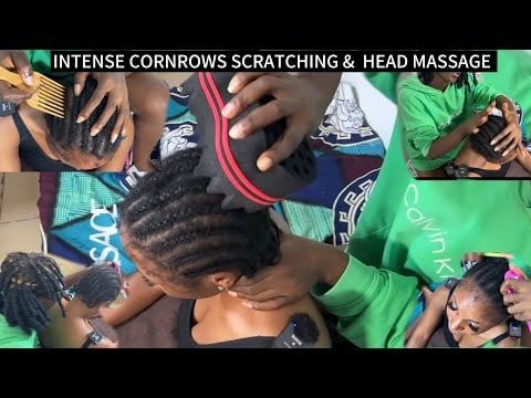 GRACE SPA ASMR | INTENSE AGGRESSIVE SCALP MASSAGE, CORNROWS SCRATCHING AND NITPICKING WITH OILING 