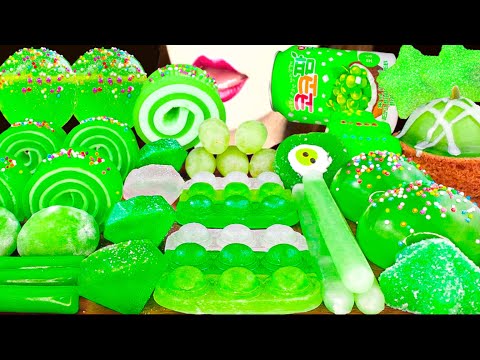 【ASMR】GREEN DESSERTS💚 MUKBANG 먹방 食べる音 EATING SOUNDS NO TALKING