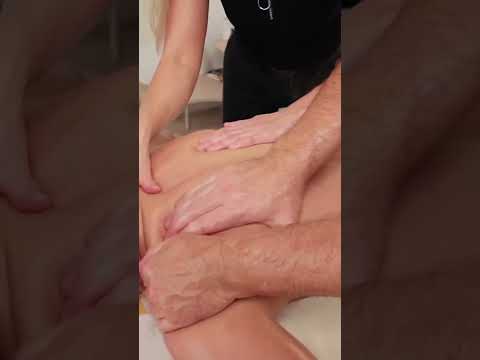 ASMR relaxing 4 hands back massage for girl #massage