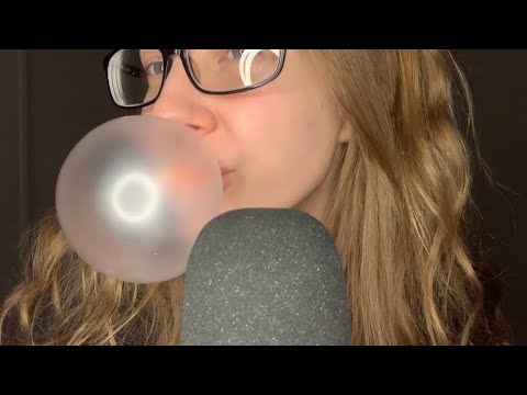ASMR Up Close Bubble Blowing