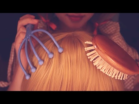 ASMR Realistic Scalp Massage & Hair Brushing 2(No Talking) | Binaural Sounds