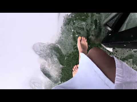 ASMR bare feet walking in snow spa