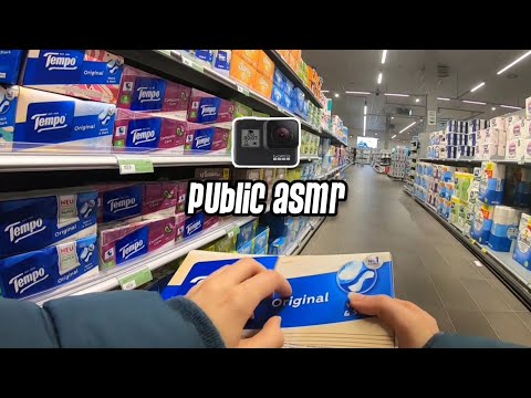 Public ASMR in store with my go pro! (experimenting w my chest mount)