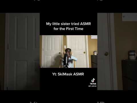 Little sis tried ASMR for the first time SUB for more🫶🏾 #asmrsounds#sleep