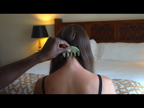 He Attempts ASMR on Me! 🤭✨ Hair Play, Brushing, Head/Shoulder Oil Massage (We Take Turns)