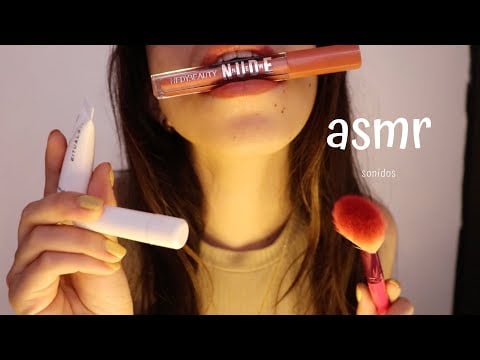 ASMR sonidos relajantes con productos de maquillaje (sin hablar)