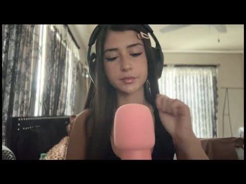 ASMR up-close mouth sounds and hand movements