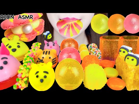 【ASMR】WINNIE THE POOH DESSERTS*POPCAKE MARSHMALLOW HONEY COMB *MUKBANG EATING SOUNDS NO TALKING