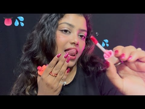 ASMR Spit Painting Makeup On Your Face 👅💦
