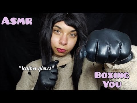 ASMR ◇ Hitting/touching you with leather gloves 💫