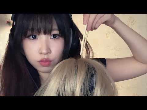 2nd anniversary ASMR! wig Bugs searching, plucking & Scalp massage