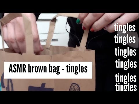 ASMR Tingly Arranging objects Into Brown Paper Bag