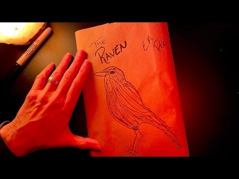 Reading The Raven by Edgar Allan Poe ~ Soft-Spoken ASMR 🐦‍⬛
