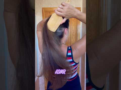 Me cepillo y me hago una cola #relax #asmr #sonidoyluces #sonidos #pelo #peinados #cola #relaxing