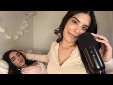 helping my sis fall asleep with ASMR