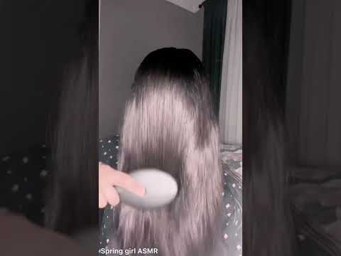 ASMR | Brushing My Hair Over My Face #shorts