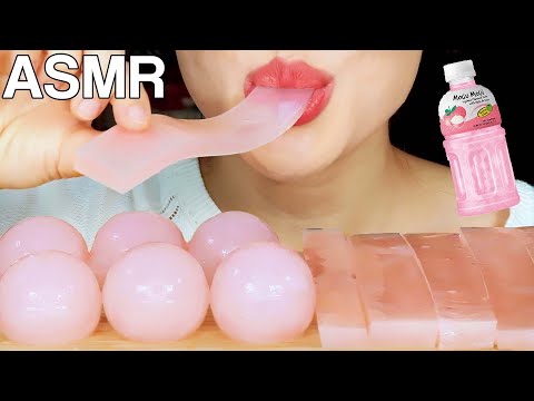 ASMR Agar Jelly with Nada De Coco(Coconut Jelly) MoguMogu Jelly 모구모구 한천젤리 Eating Sounds Mukbang