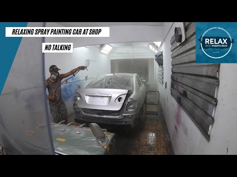 [ASMR] Spray Painting a Car | Auto Shop Ambience | No Talking