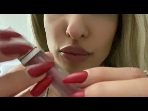 ASMR Up Close Kisses, Tongue Clicking and Lip Gloss Sounds (Binaural, No Talking)