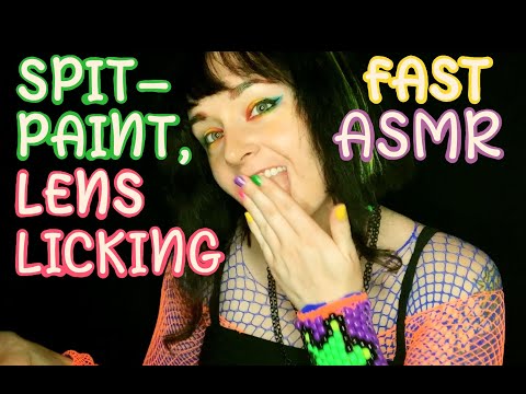 Spit-Painting & Lens Licking ASMR FAST