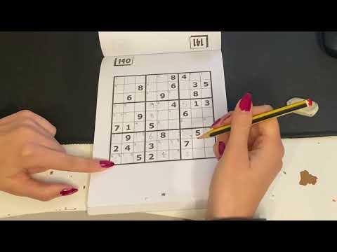 [ASMR] Sudoku Puzzle Solving | Whispered, Muttering, Pencil Sounds