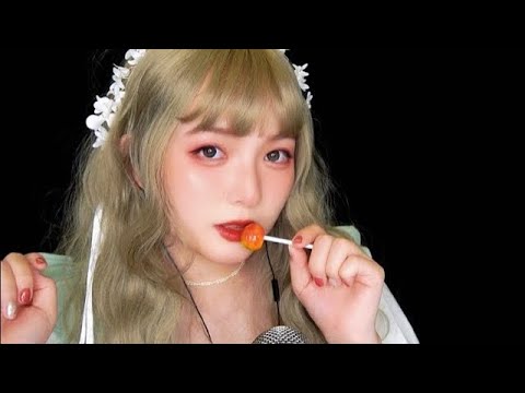 【ASMR】Lollipop Mouth Sounds (Mukbang) | 小姐姐舔食棒棒糖口腔音 晚睡福利 | 酱酱的治愈屋