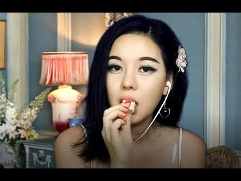 ASMR japanese 日本語 雑談 リンゴ  fruit Eating Show  Mukbang 과일