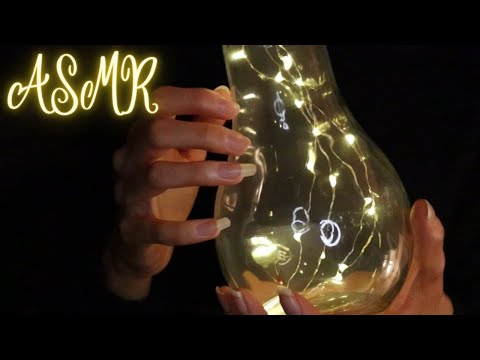 ASMR Glass Tapping & (a bit) Scratching / smooth & textured Glass Triggers for Tingles | no talking