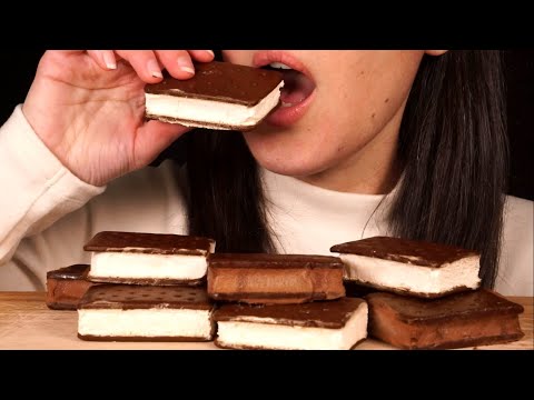 ASMR Chocolate & Vanilla Ice Cream Sandwiches (No Talking)