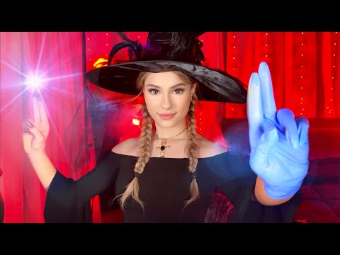 ASMR WITCH FULL BODY EXAM DETAILED Medical Roleplay 🧙‍♀️ ASMR Cranial Nerve Exam, Ear, Eye, Light 🎃