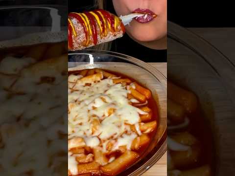 Cheesy Corn Dogs #shorts #asmr #eating #koreanfood