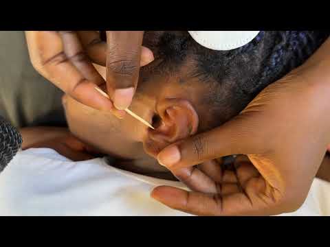 ASMR EAR CLEANING VERY SATISFYING FOR THOSE WHO NEED QUICK SLEEP WITH GUM CHEWING