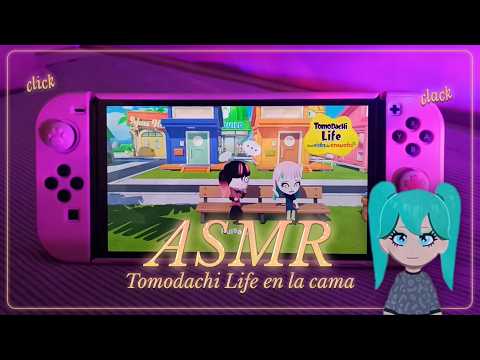 ASMR ✧ ¿Jugamos a Tomodachi Life en la cama? 🏝️ Susurros muy de cerquita