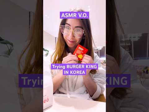 Trying Burger King in Seoul, Korea! 🍟 #SummerOnShorts #asmr #shorts