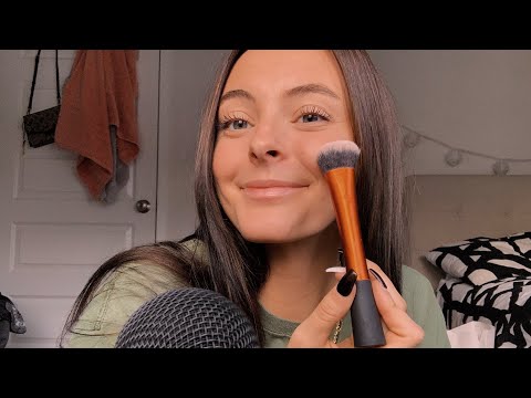 ASMR | Brushing my Face & Yours | Mic Brushing