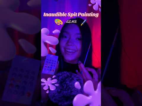Inaudible Spit Painting ASMR 🖌️🫟🎨👩🏼‍🎨 #visualtingle #tingles #mouthsounds #triggersforsleep