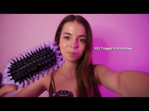 ASMR 100 Trigger in 4 Minutes | Francy ASMR