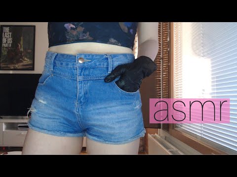 ASMR jean scratching + gloves🧤👖