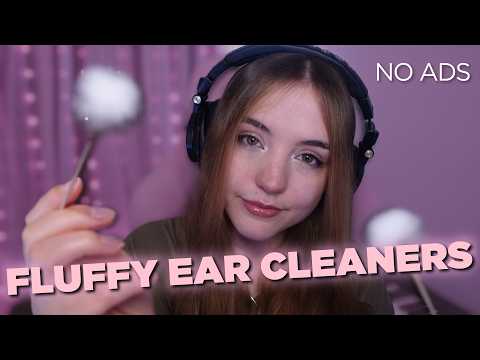 1 HOUR ASMR 💕 Fluffy Ear Cleaning 💕 NO ADS 💕 NO TALKING