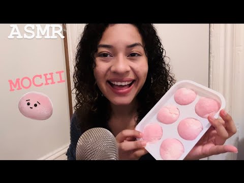 ASMR Español- COMIENDO MOCHI DE TÉ VERDE 🍵 Y FRESA 🍓 (SONIDOS SÚPER RELAJANTES) ✨