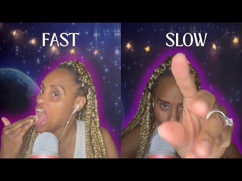 ASMR Fast Mouth Sounds, Spit Painting, Up Close Fast Mouth Sounds, Hand Movements