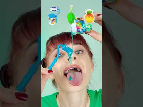 ASMR Sour Liquid Candy, Jelly Fruit, Gummy Pineapple  #mukbang