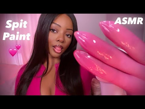ASMR | Softly Spit Painting You (Again)🤪🤍 Watch If You LOVE Mouth Sounds 💋💕