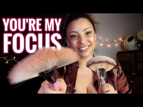Your ASMR Personal Attention Makeup Session (closeup with brushes)